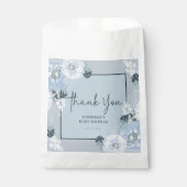 It’s A Boy Blue Floral Baby Shower  Bedankzakje (Voorkant)