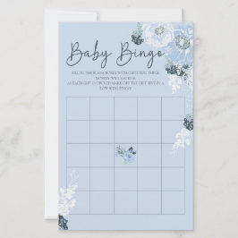 It’s A Boy Blue Floral Baby Shower Bingo Game
