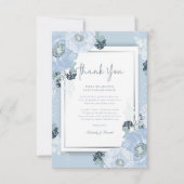 It’s A Boy Blue Floral Peony Baby Shower  Bedankkaart (Voorkant)