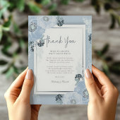 It’s A Boy Blue Floral Peony Baby Shower  Bedankkaart