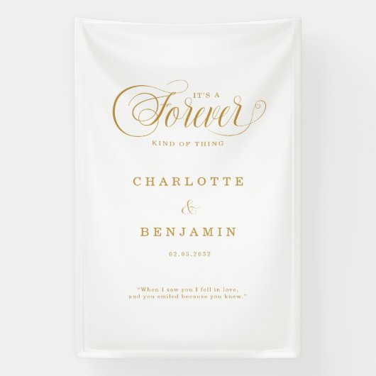 It’s a Forever Kind of Thing - Wedding Welcome Spandoek (Verticaal)