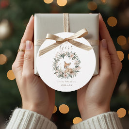 It’s a Girl Floral Deer Baby Shower Favors Bedankjes Labels