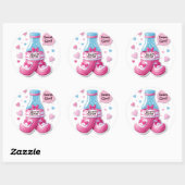 It’s a Girl!" (Gender Specific – Girl) Ronde Sticker (Vel)