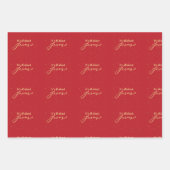 It’s All About Jesus – Red & Gold Christmas Inpakpapier Vel (Voorkant)