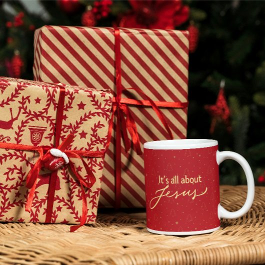It’s All About Jesus – Red & Gold Christmas  Mok