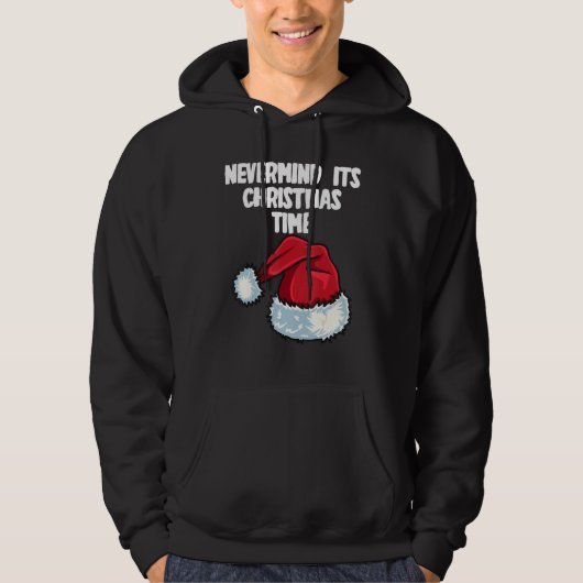 It´s Christmas Time with Santa´s Hat Hoodie (Voorkant)