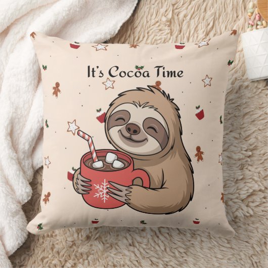 It’s Cocoa Time | Cozy Winter Quote Kussen (Deken)