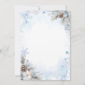 It’s Cold Outside Blue Winter Baby Shower  Kaart (Achterkant)