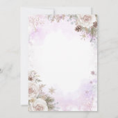  It’s Cold Outside Pink Purple Winter Baby Shower  Kaart (Achterkant)