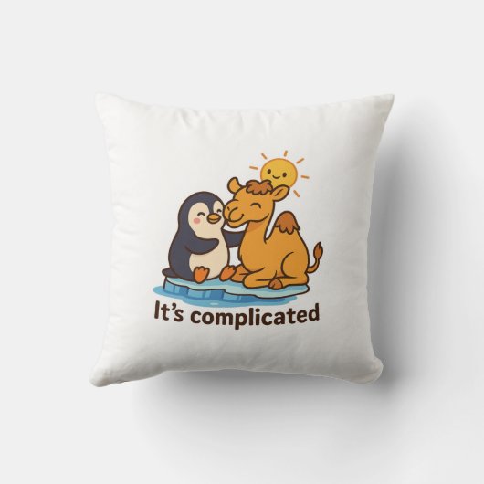 It’s Complicated Throw Pillow Kussen (Achterkant)