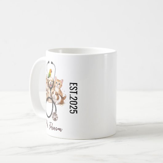 It’s Dr. Actually Animals | Funny Doctor Day Koffiemok (Voorkant links)