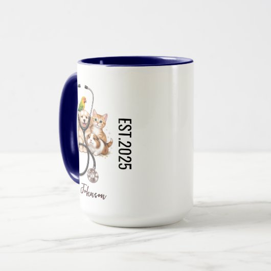 It’s Dr. Actually Animals | Funny Doctor Day Mok (Voorkant links)