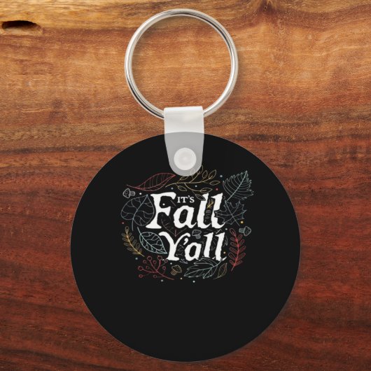 It’s Fall Y’all Autumn Design Retro Classic Sleutelhanger (Voorkant)
