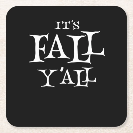 It’s Fall Y’all Basic Casual Classic Kartonnen Onderzetters (Voorkant)