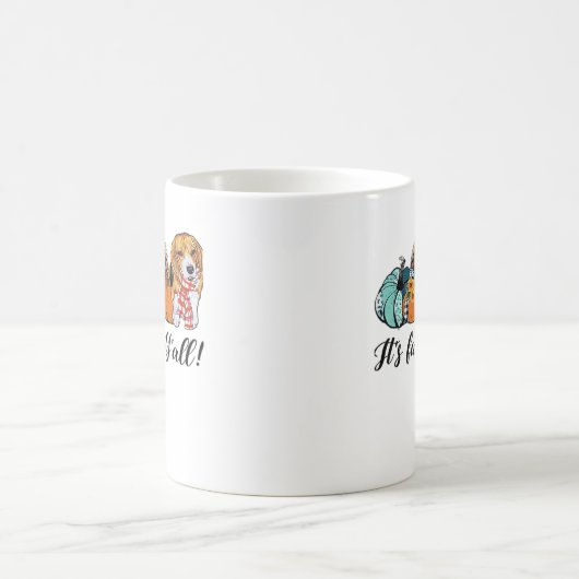 It’s Fall Y’all Beagle Cute Dog Lover Fall Thanksg Koffiemok (Center)