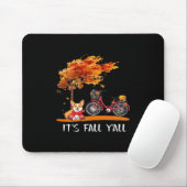 It’s Fall Y’all Cardigan Dog Autumn Funny Graphic Muismat (Met muis)