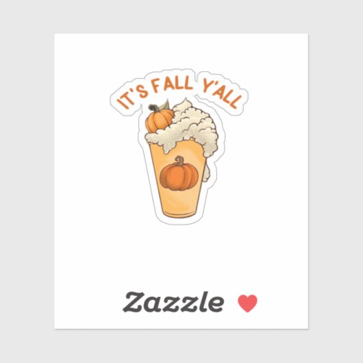 It’s Fall Y’all Classic Retro Sticker (Vel)