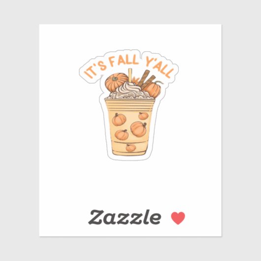 It’s Fall Y’all Cool Retro Sticker (Vel)