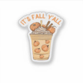 It’s Fall Y’all Cool Retro Sticker (Voorkant)