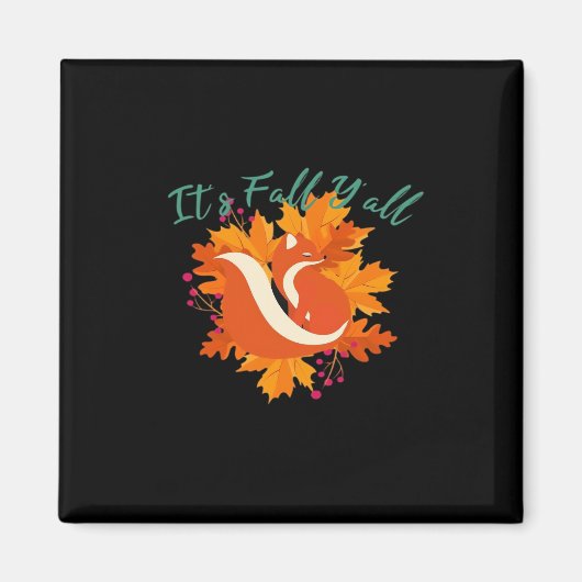 It’s Fall Y’all Cute Autumn Tree Fall Leaves Magneet (Voorkant)