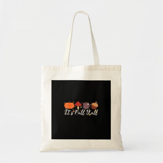 It’s Fall Y’all Cute Coffee Pumpkin Autumn Tree Fa Tote Bag (Voorkant)