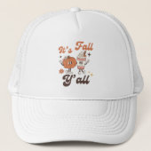 It’s Fall Y’all – Cute Kawaii Pumpkin & PSL Trucker Pet (Voorkant)