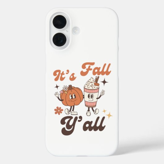 It’s Fall Y’all – Cute Kawaii Pumpkin Spice Latte Case-Mate iPhone Case (Achterkant)