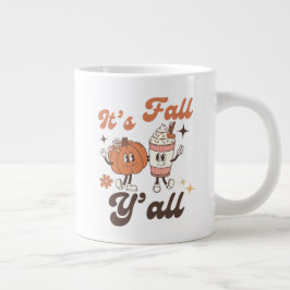 It’s Fall Y’all – Cute Kawaii Pumpkin Spice Latte Grote Koffiekop