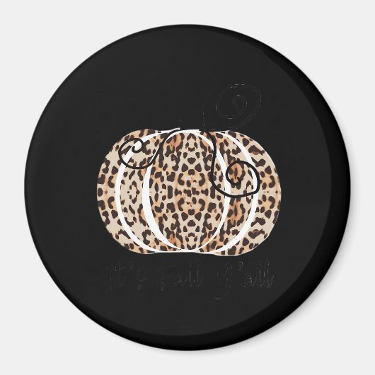 It’s Fall Y’all Cute Leopard Print Pumpkin Fashion Magneet (Voorkant)