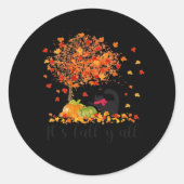 It’s Fall Y’all Cute Lovers Thanksgiving Ronde Sticker (Voorkant)