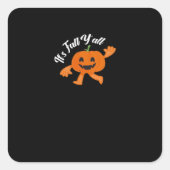 It’s Fall Y’all Cute Pumpkin Illustration Vierkante Sticker (Voorkant)
