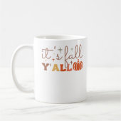 It’s Fall Y’all, Fall Pumpkin Skeleton Creepy Leaf Koffiemok (Links)