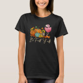 It s Fall Y all Flamingo Leopard Pumpkin Halloween T-shirt (Voorkant)