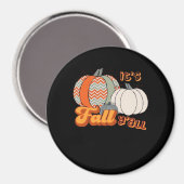 It’s Fall Y’all, Funny Pumpkins Chevron Pattern Magneet (Voorkant / Achterkant)