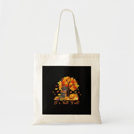 It’s Fall Y’all Halloween Autumn Retro Graphic Tote Bag (Voorkant)