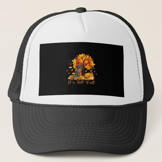 It’s Fall Y’all Halloween Autumn Retro Graphic Trucker Pet (Voorkant)