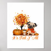 It’s Fall Y’all Halloween Thanksgiving Retro Class Poster (Voorkant)