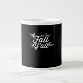 It’s Fall Y’all Lettering With Leaves Design Grote Koffiekop (Voorkant)
