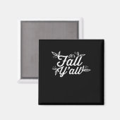 It’s Fall Y’all Lettering With Leaves Design Magneet (Voorkant / Achterkant)