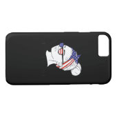 It’s Fall Y’all Messy Bun USA Flag Style Case-Mate iPhone Case (Achterkant (Horizontaal))