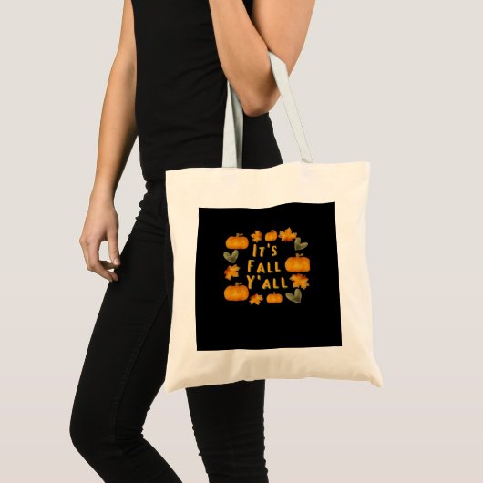It’s Fall Y’all Pumpkin Design Creative Art Tote Bag (Voorkant (product))