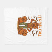 It’s Fall Y’all Pumpkin Fleece Deken (Voorkant (Horizontaal))