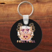It’s Fall Y’all Pumpkin Halloween Cat Autumn Sleutelhanger (Voorkant)