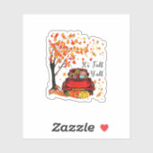 It’s Fall Y’all Pumpkin Leopard Fall Season Autumn Sticker (Vel)