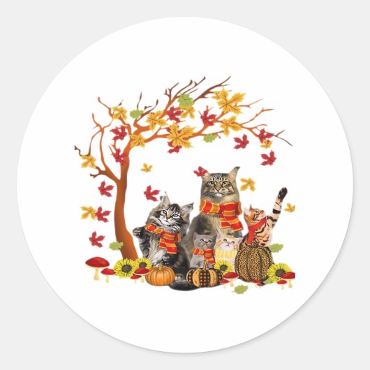 It’s Fall Y’all Pumpkin Lover Halloween Thanksgivi Ronde Sticker (Voorkant)