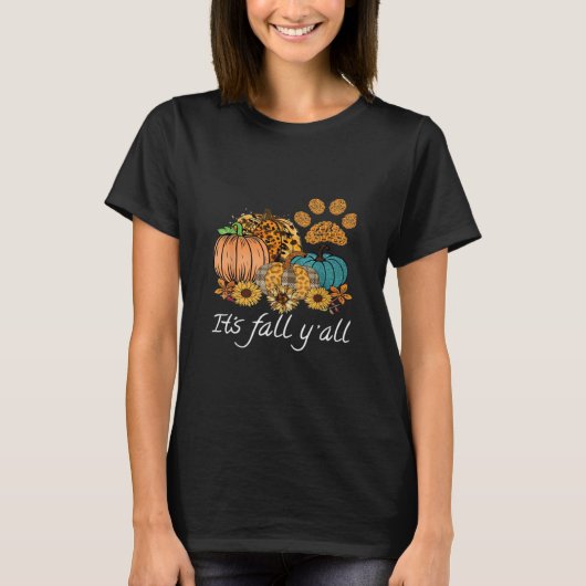 It’s Fall Y’all Pumpkin Minimal Clean T-shirt (Voorkant)