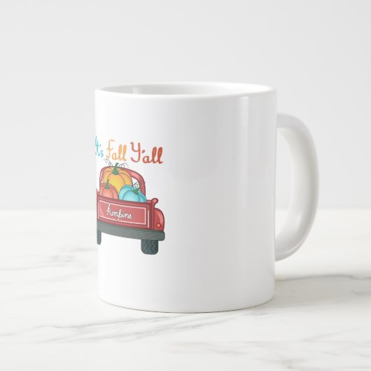 It’s Fall Y’all Pumpkin Red Grote Koffiekop (Voorkant rechts)
