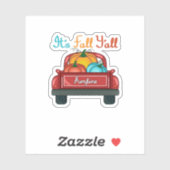 It’s Fall Y’all Pumpkin Red Sticker (Vel)