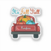 It’s Fall Y’all Pumpkin Red Sticker (Voorkant)