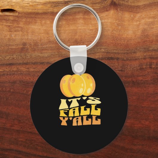It’s Fall Y’all Pumpkin Retro Classic Sleutelhanger (Voorkant)